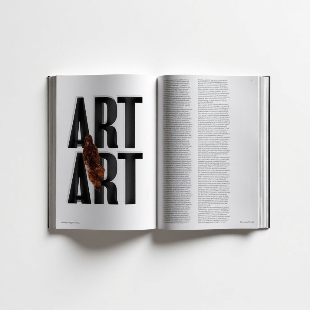 Layout de revista de arte e cultura